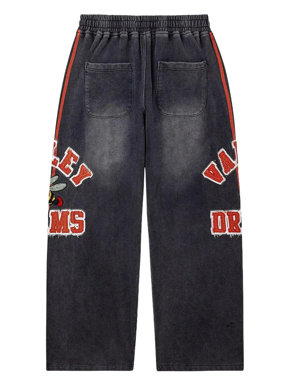 Vale Jeans met geborduurd logo - Grijs