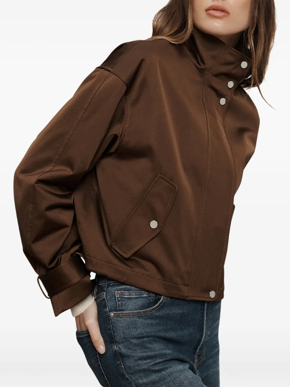  Veronica Beard Bateman Button Jacket - Brown 