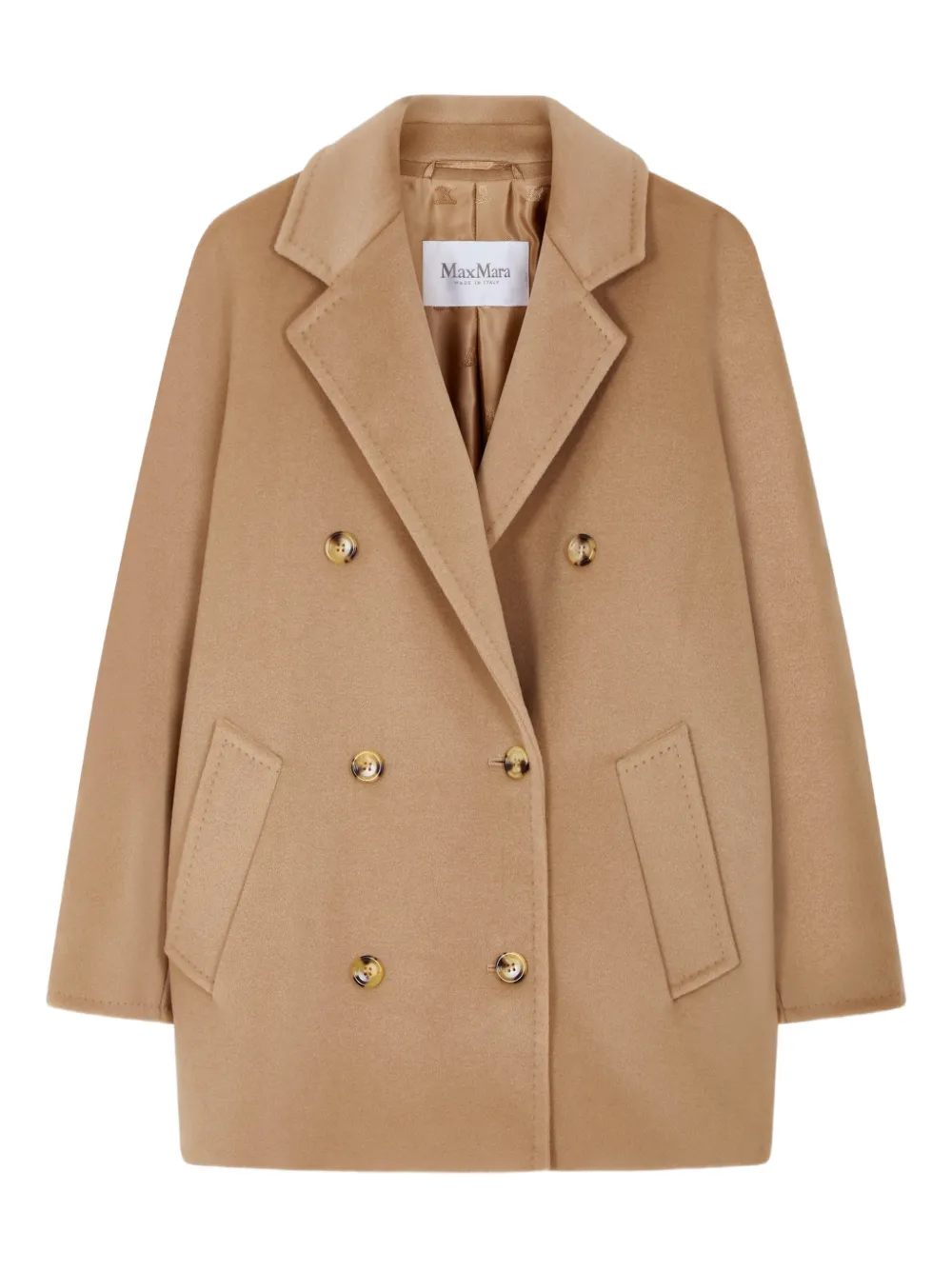 Max Mara Double-breasted Coat In Brown