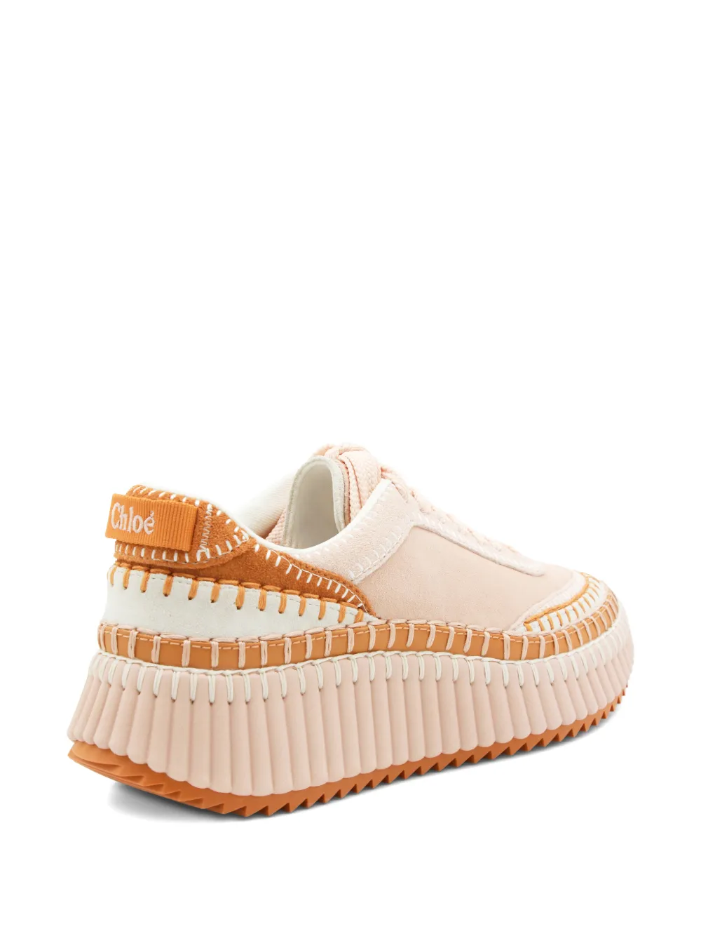 Chloé lace-up platform trainers Roze
