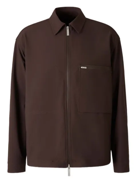 Laminar high collar long coat