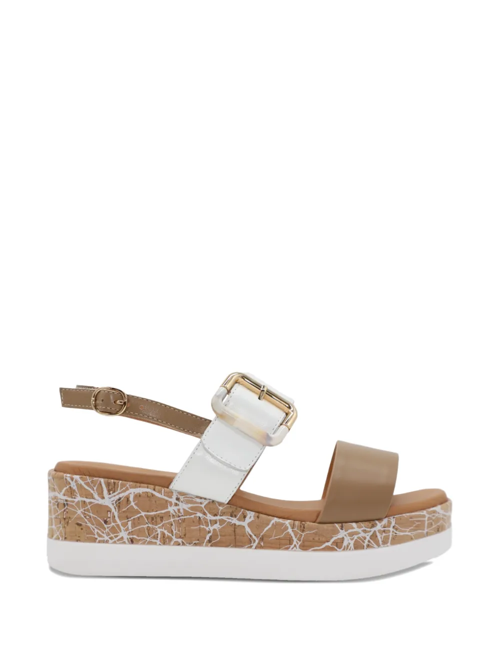 Ron White Cork Wedge Sandals In Brown