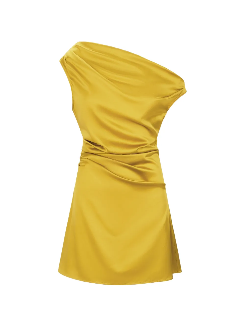 STAUD one-shoulder mini dress - Giallo