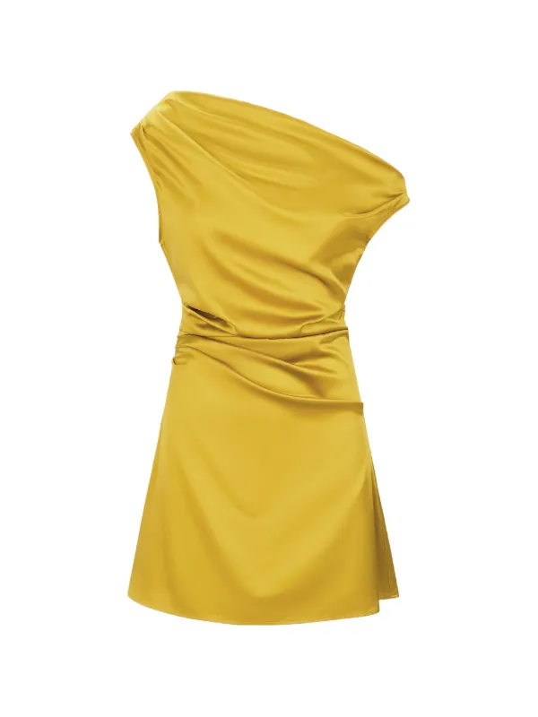 STAUD one-shoulder Mini Dress | Yellow | FARFETCH STAUD one-shoulder Mini Dress | Yellow | FARFETCH