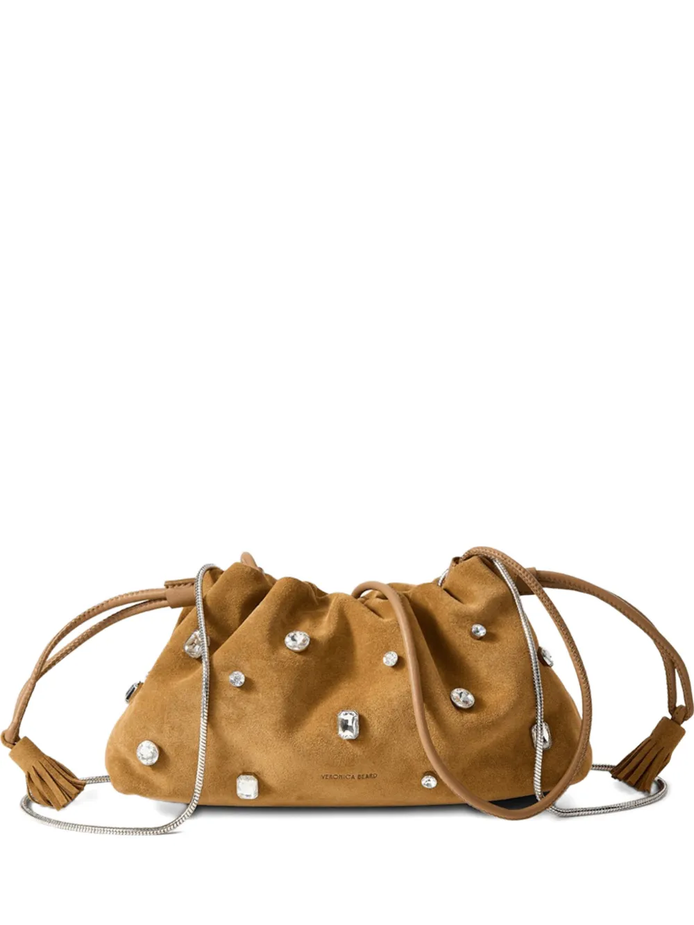 Veronica Beard small crystal embellished stash bag - Marrone
