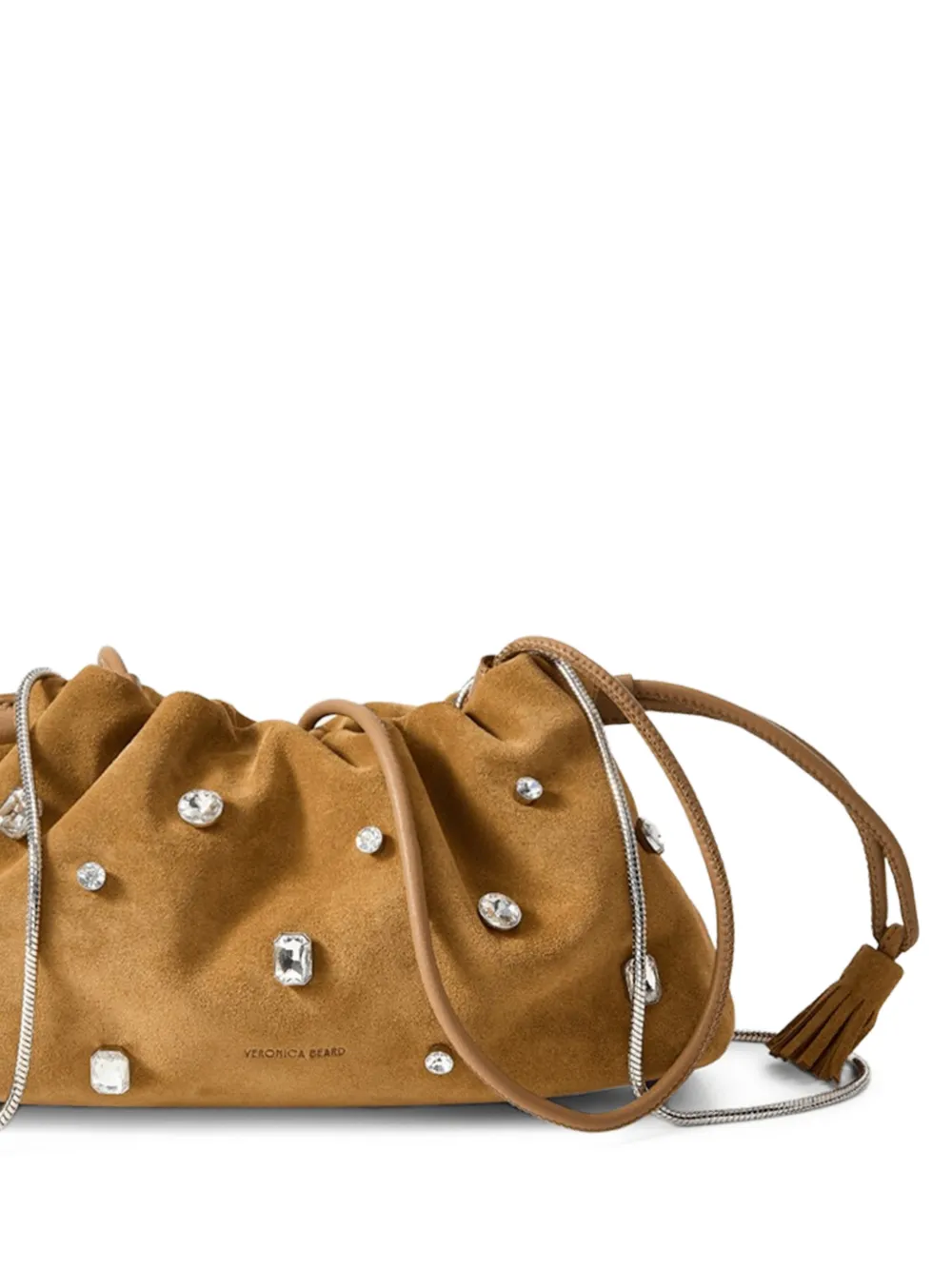  Veronica Beard Small Crystal Embellished Stash Bag - Brown 