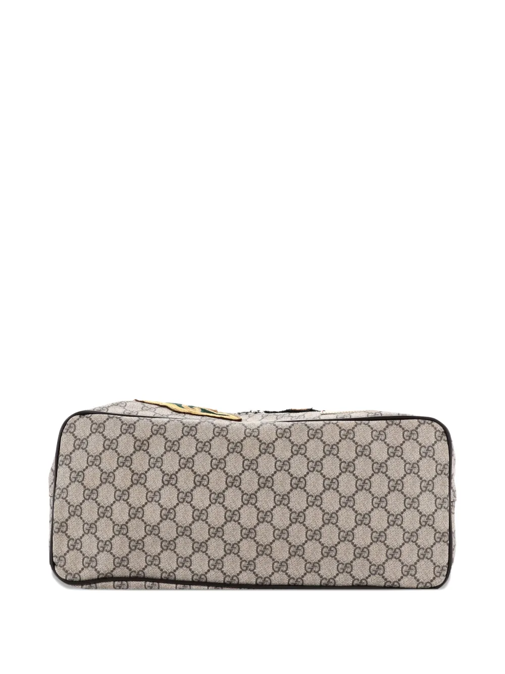 Pre-owned Gucci Courrier Convertible Soft Open Gg Coated Canvas With Applique Large Tote Bag In Brown