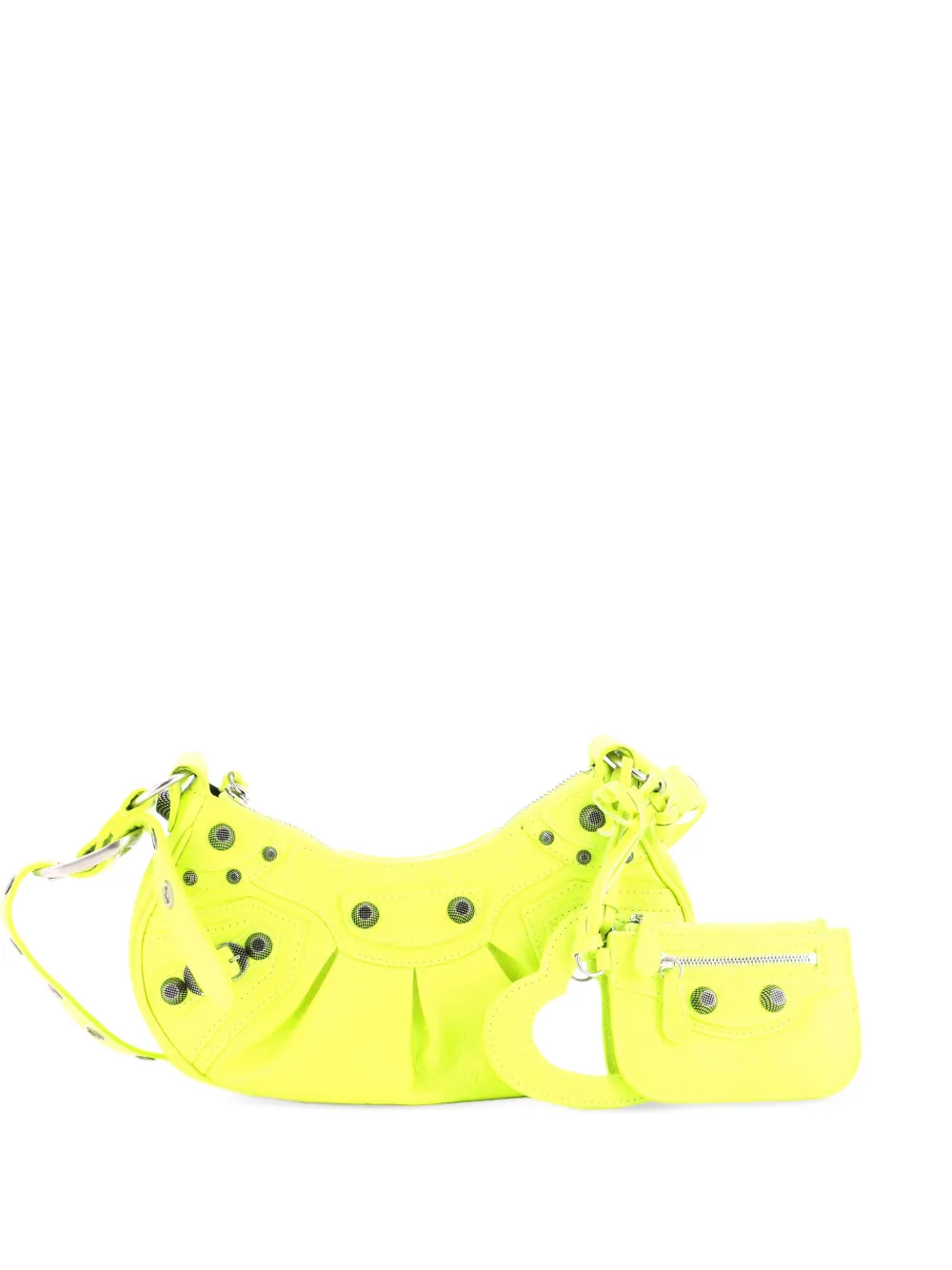 Balenciaga Pre-Owned Le Cagole Giant Studs Shoulder Bag Leather XS hobo bag - Verde