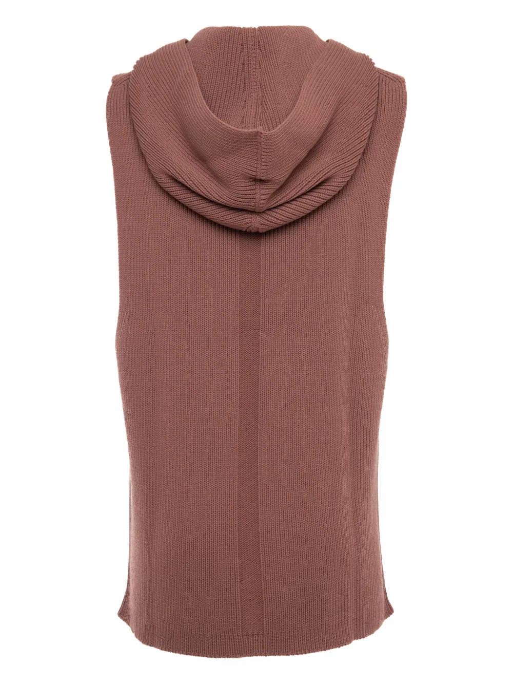 Rick Owens sudadera de canalé sin mangas con capucha | Hoodies | Image 2