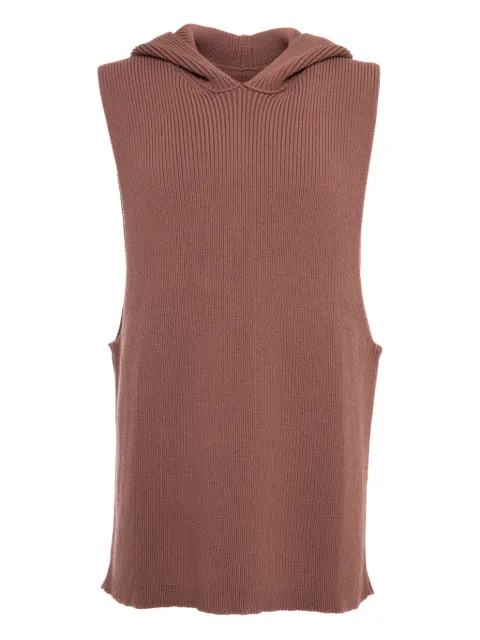 Rick Owens ribbed tank hoodie