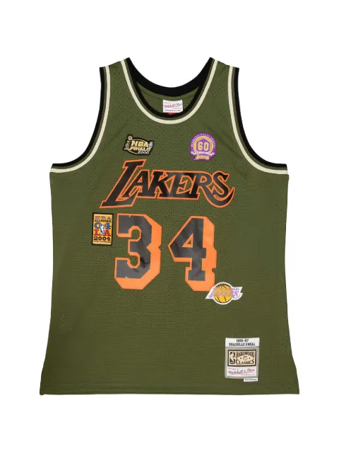 Mitchell & Ness logo patch contrast trims tank top