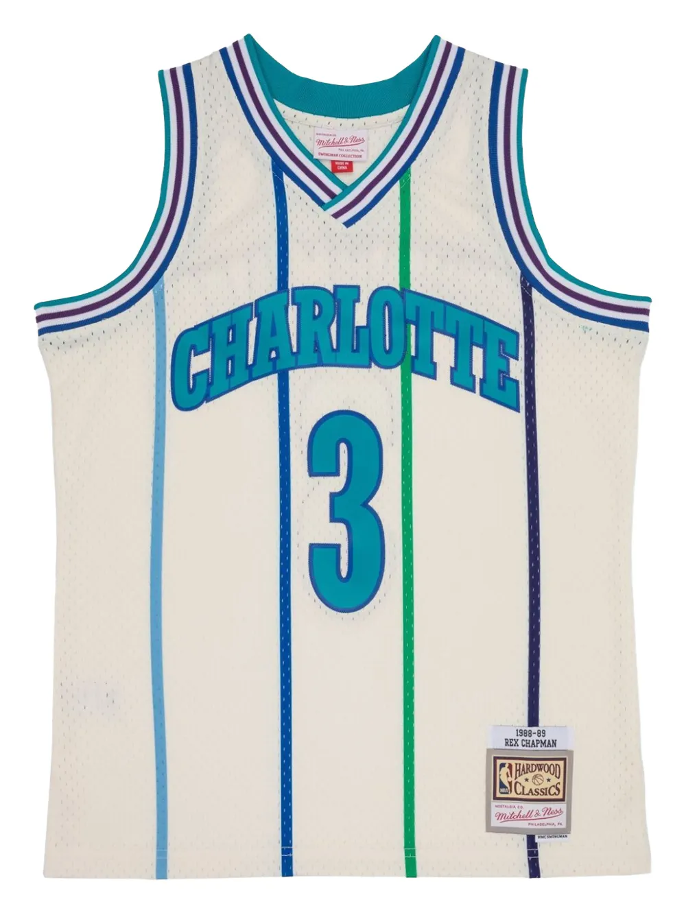 Mitchell & Ness x NBA Hornets 1988 "Rex Chapman" striped tank top - Toni neutri