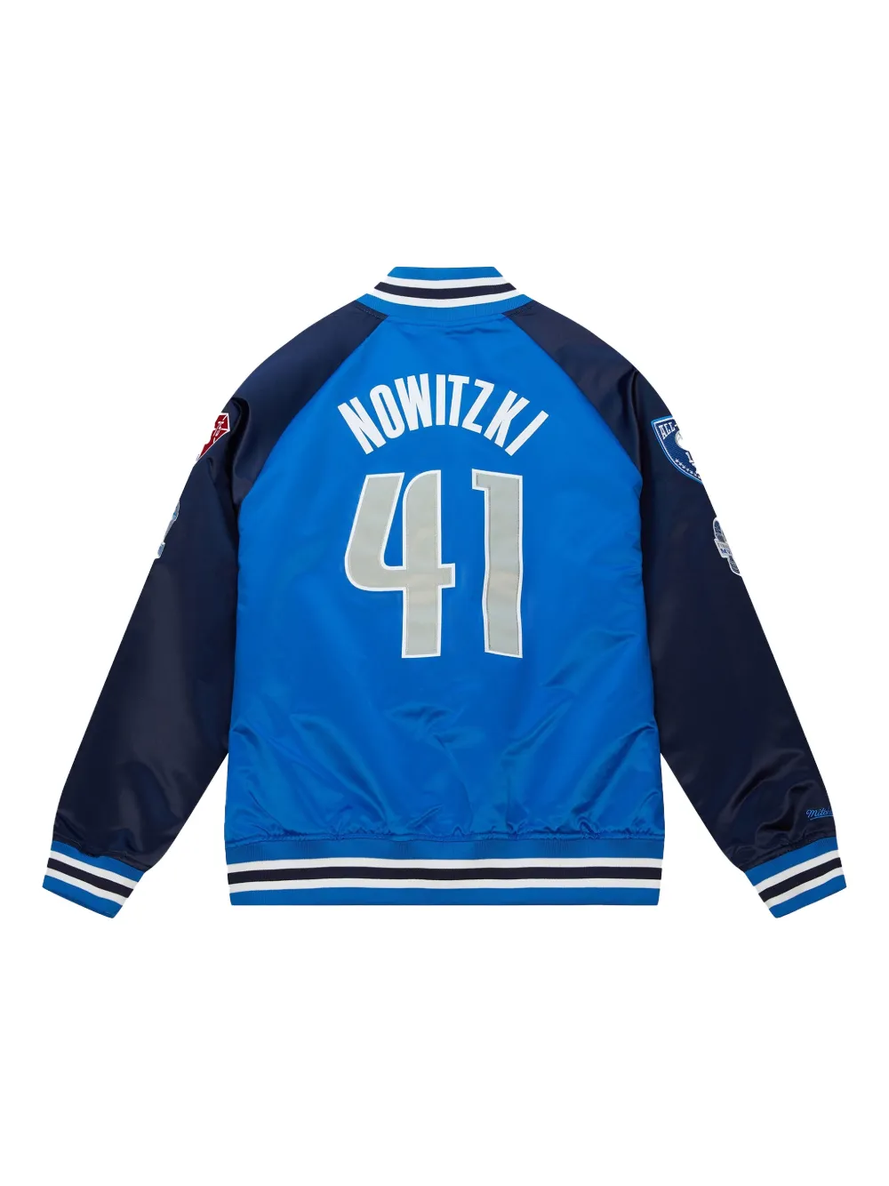 Mitchell & Ness Hall Of Fame Dallas Mavericks Dirk Nowitzki long-sleeve jacket | Bomber Jackets | Image 2