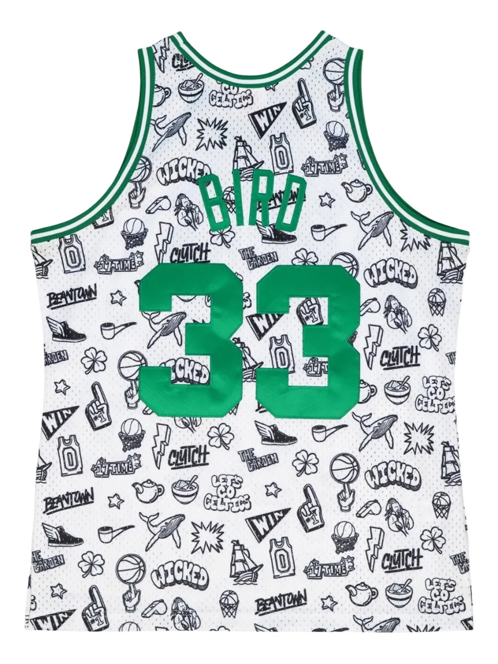 Mitchell & Ness Doodle Swingman NBA Boston Celtics 1985-86 Larry Bird tank top - Wit