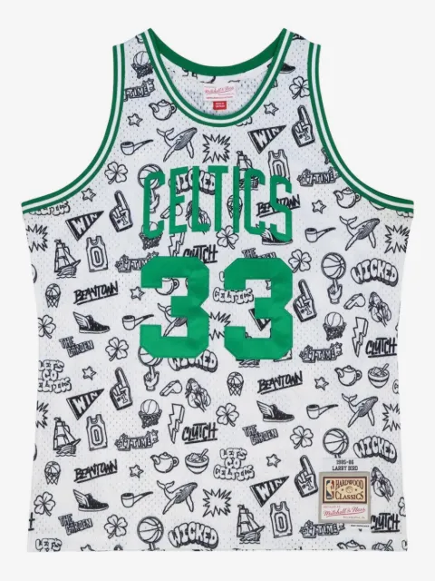 Mitchell & Ness débardeur Doodle Swingman NBA Boston Celtics 1985-86 Larry Bird