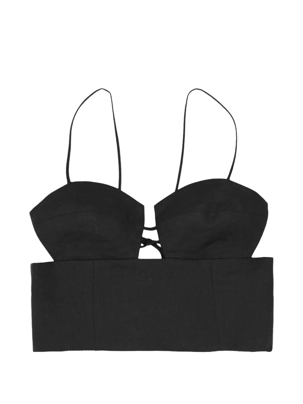 Cala de la Cruz cutout top - Nero
