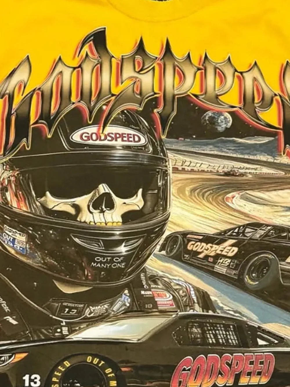 GODSPEED Le Dernier T-shirt met print - Geel