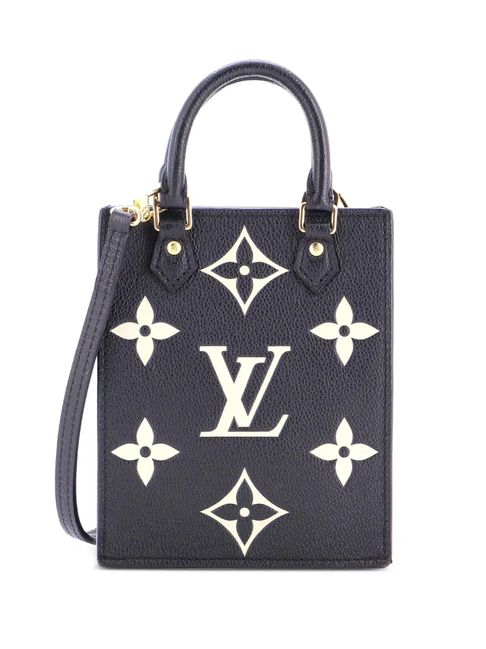 Louis Vuitton Pre-Owned Petit Sac Plat Bag Bicolor Monogram Empreinte Giant crossbody bag - Nero