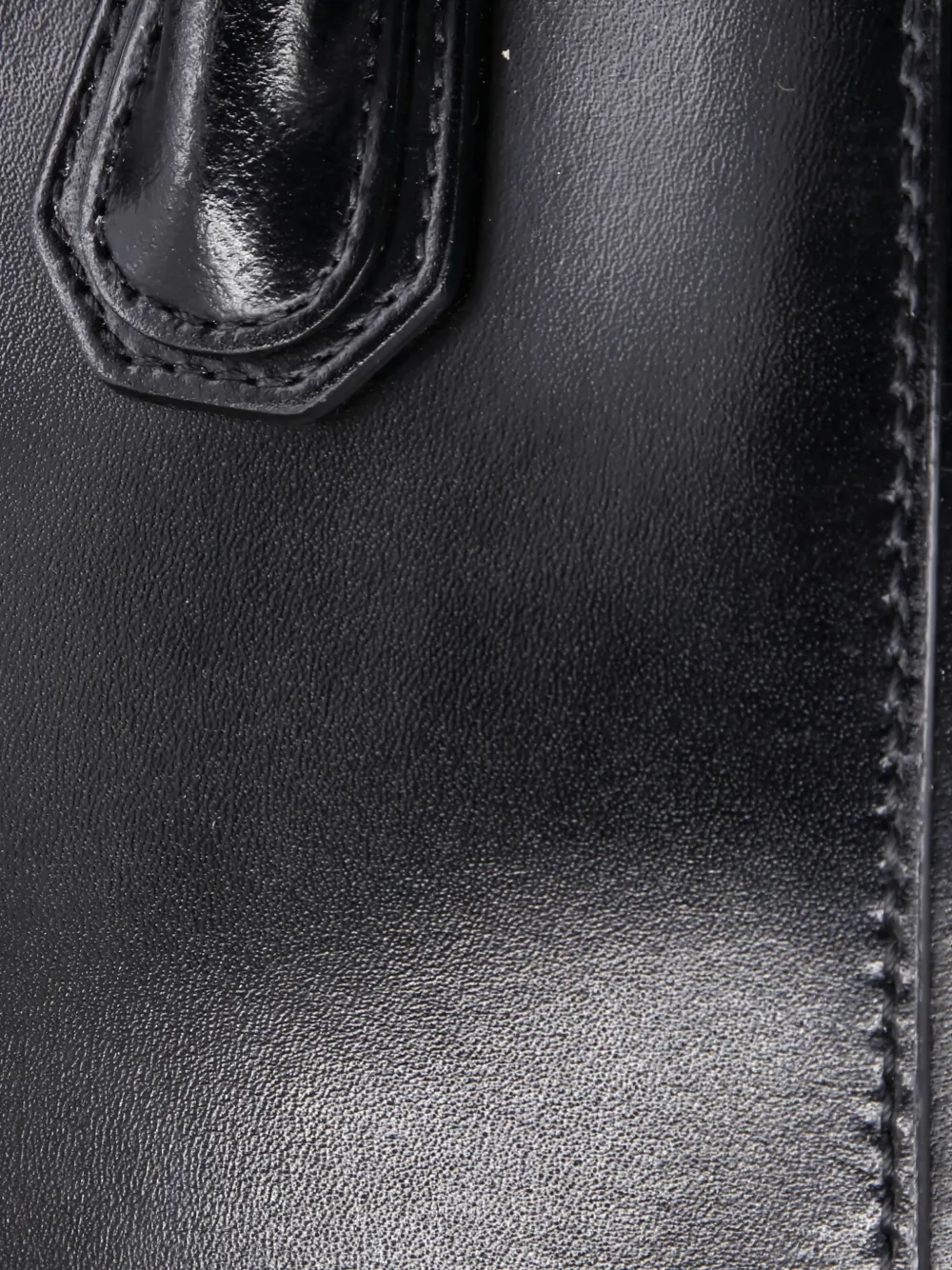 GIVENCHY Pre-owned Antigona Bag Glazed Leather Mini Satchel In Black