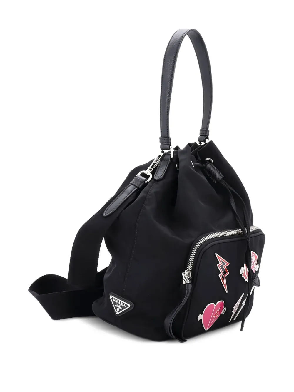 Prada Pre-Owned Drawstring Embellished Tessuto Small bucket bag | Pre-Owned | Image 2