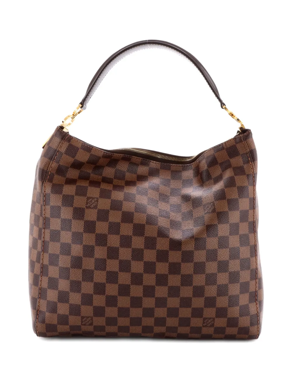 Pre-owned Louis Vuitton Portobello Handbag Damier Pm Hobo Bag In Brown