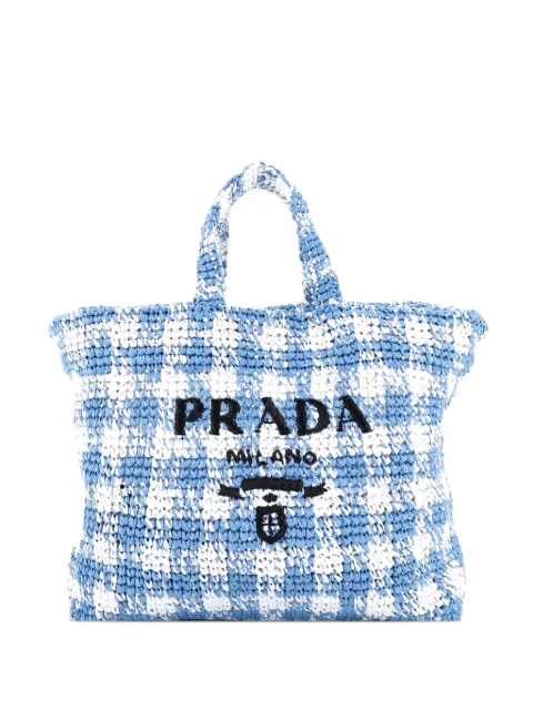 Prada Pre-Owned Logo Raffia Large tote bag