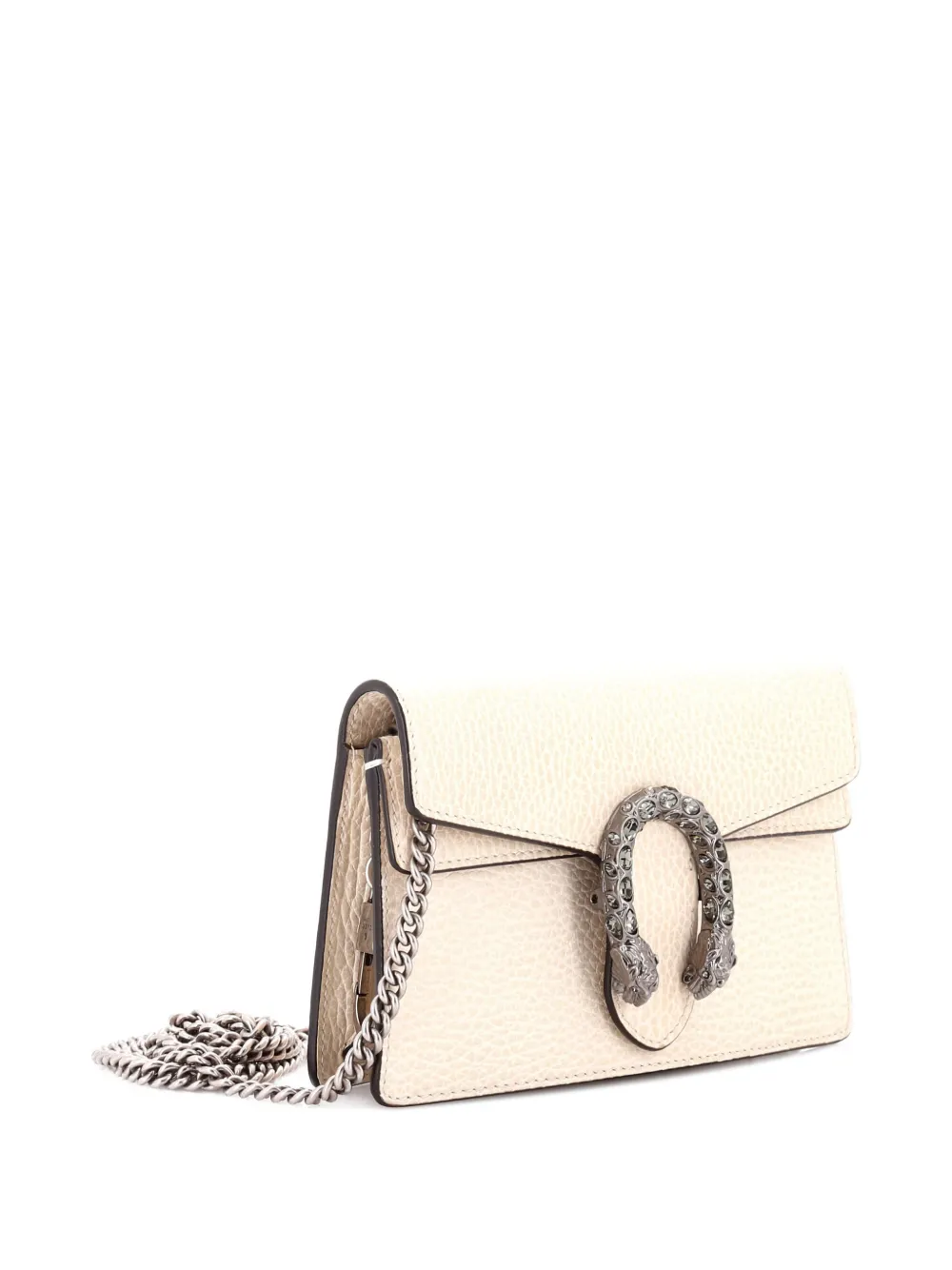 GUCCI Pre-owned Dionysus Bag Leather Super Mini Clutch Bag In Neutral