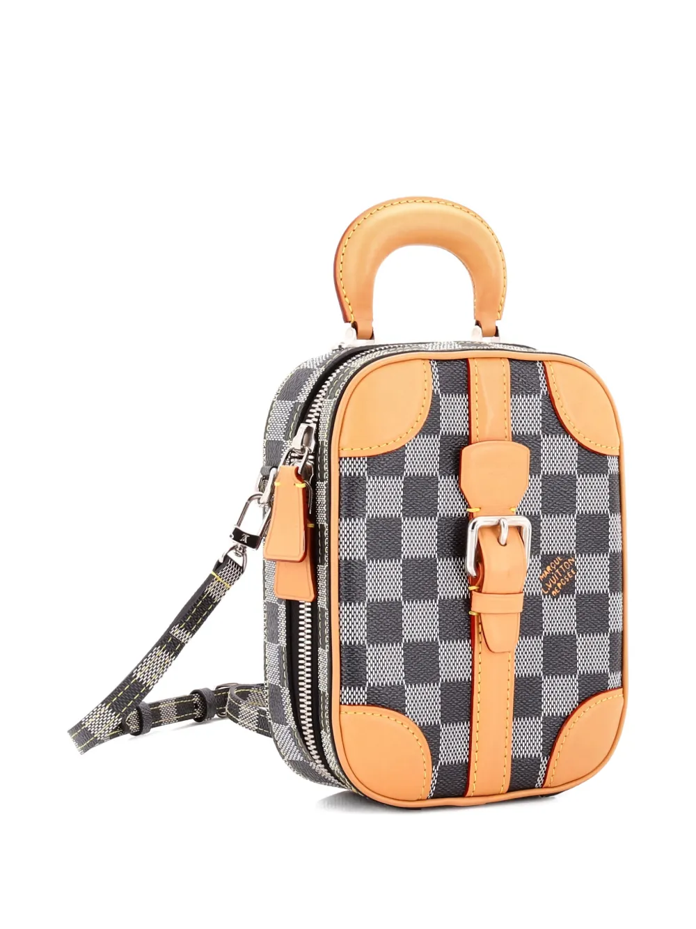 LOUIS VUITTON Pre-owned Valisette Verticale Bag Limited Edition Colored Damier Crossbody Bag In Black