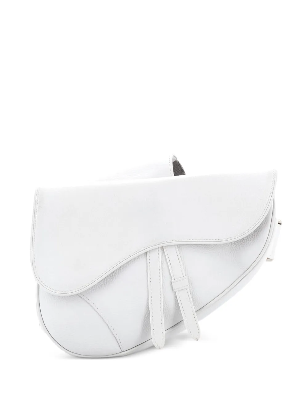 Christian Dior Pre-Owned Saddle Leather Mini crossbody bag - Bianco