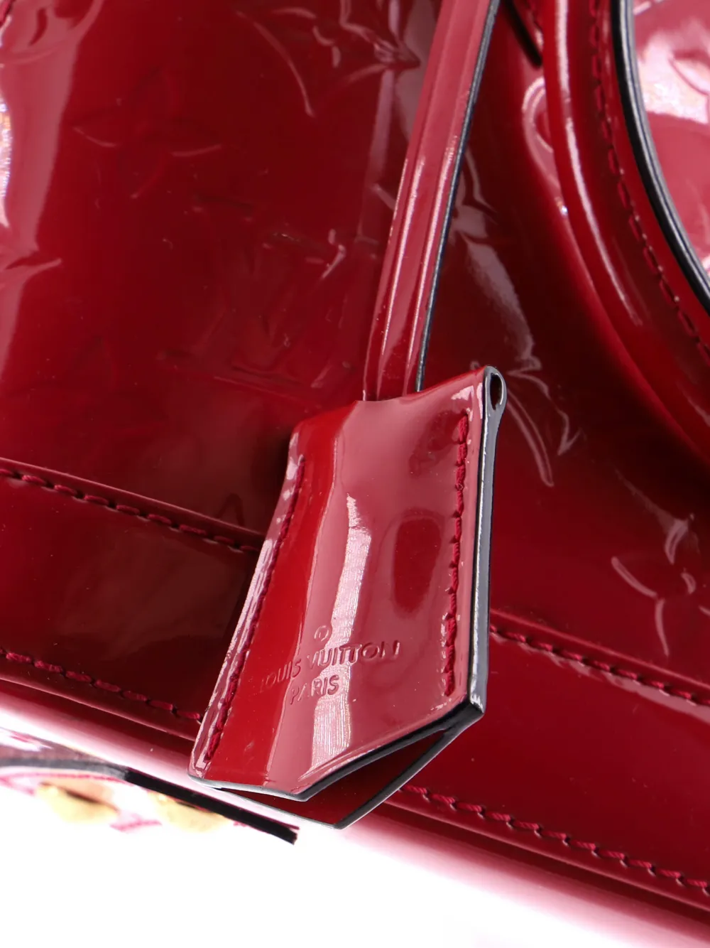 Pre-owned Louis Vuitton Alma Handbag Monogram Vernis Bb Shoulder Bag In Pink