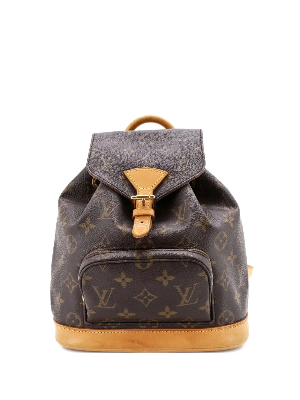 LOUIS VUITTON Pre-owned Vintage Montsouris Monogram Canvas Pm Backpack In Brown