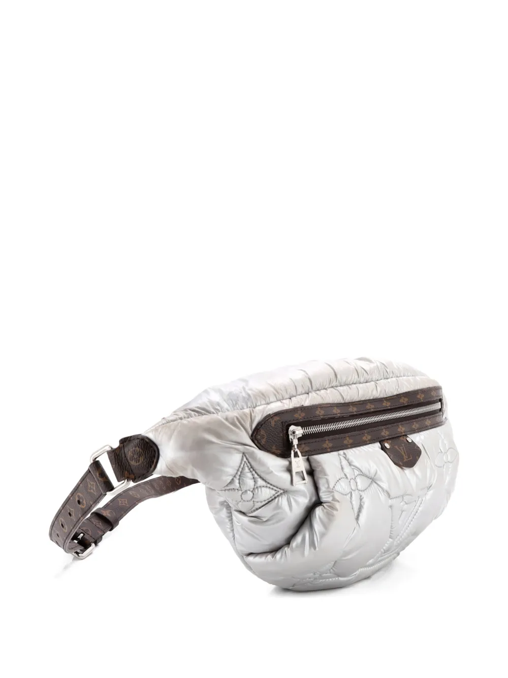 Pre-owned Louis Vuitton Pillow Bumbag Monogram Quilted Econyl Nylon Maxi Belt Bag In Green