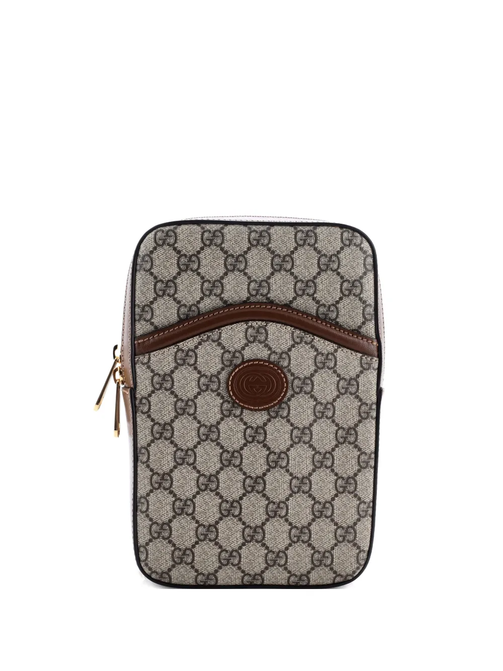 Gucci Pre-Owned Interlocking G Patch Sling Bag GG Coated Canvas Small crossbody bag - Marrone