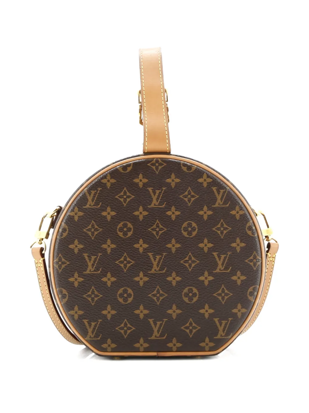 Pre-owned Louis Vuitton Petite Boite Chapeau Bag Monogram Canvas Crossbody Bag In Brown