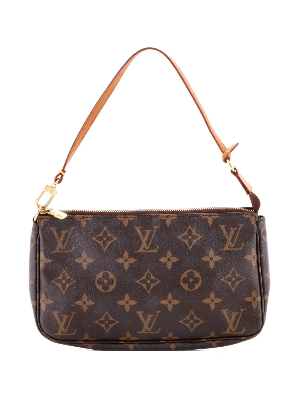 Pre-owned Louis Vuitton Pochette Accessoires Monogram Canvas Clutch Bag In Brown