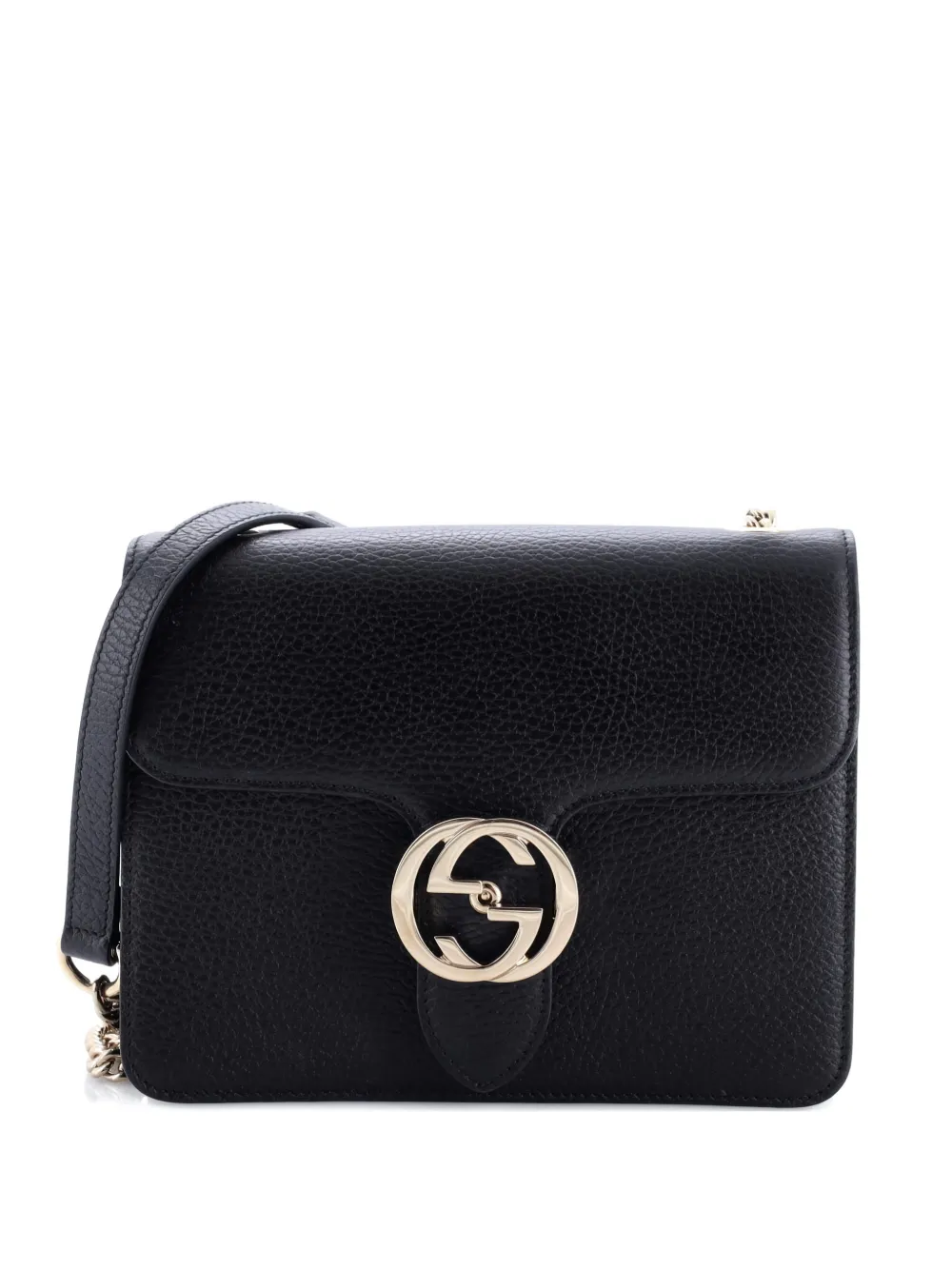 Gucci Pre-Owned Interlocking Leather Small shoulder bag - Nero