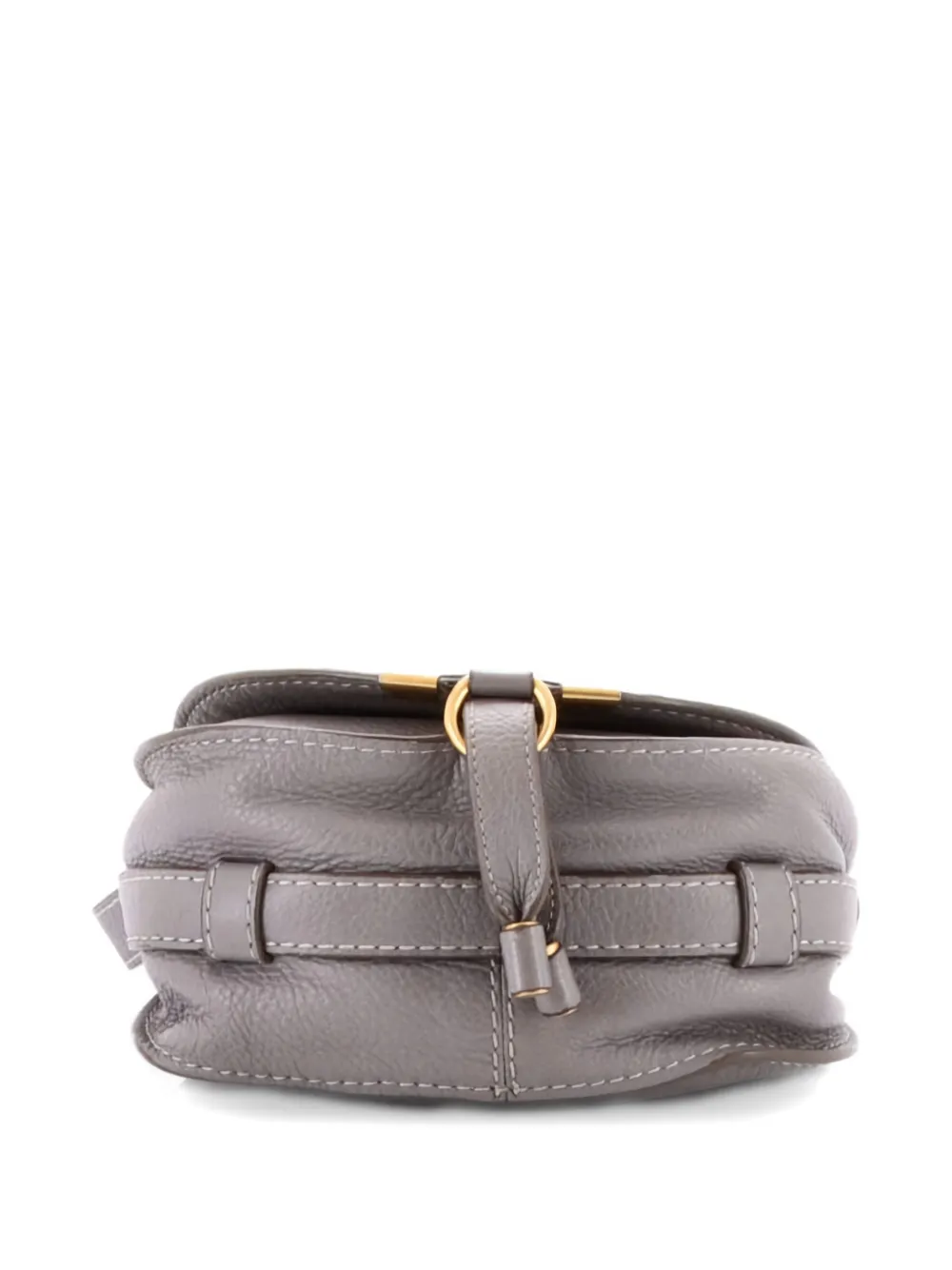 Pre-owned Chloé Marcie Leather Small Crossbody Bag In Gray