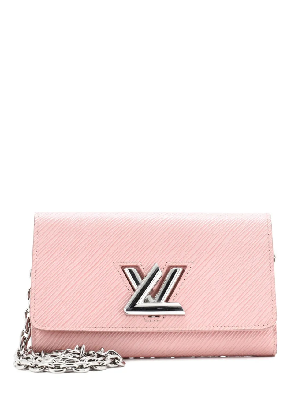 Click to view more detailed imagery on our partner's website Pre-owned Louis Vuitton Twist Chain Wallet Epi Leather Crossbody Bag In Pink