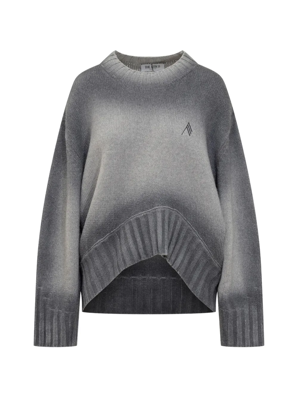The Attico dip-dye knit sweater - Grigio