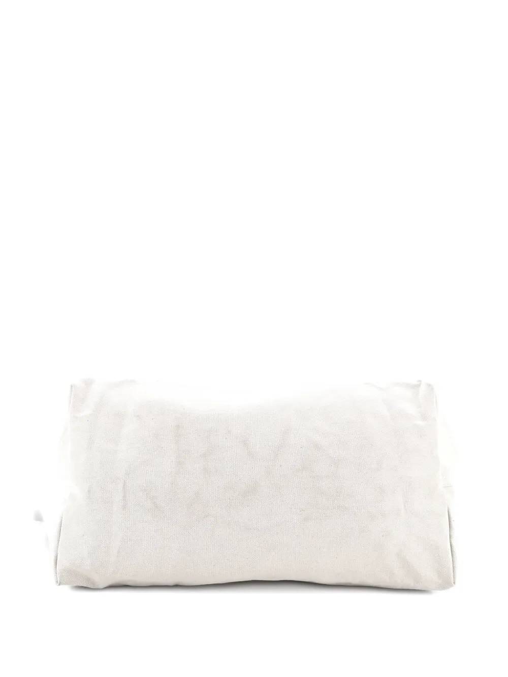 Pre-owned Saint Laurent Rive Gauche Shopper Canvas Maxi Tote Bag In Black