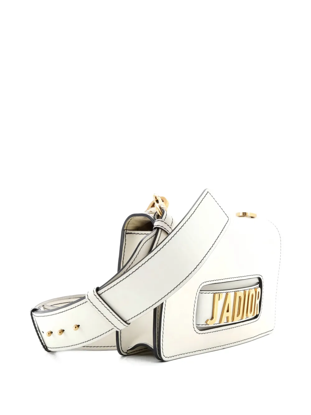 J'adior Flap Bag With Strap Leather Medium Shoulder Bag