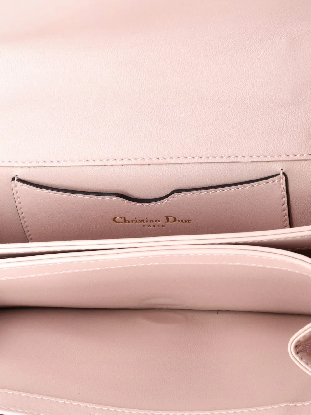 DIOR Pre-owned Bee Leather Clutch Bag In Pink