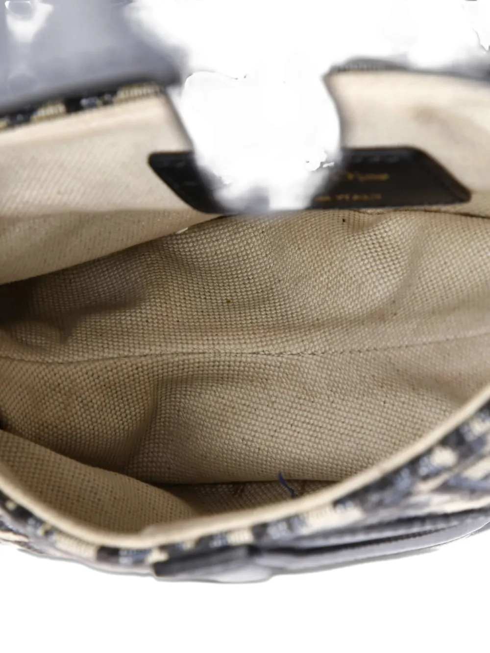 Pre-owned Dior Saddle Handbag Oblique Canvas Mini Shoulder Bag In Blue