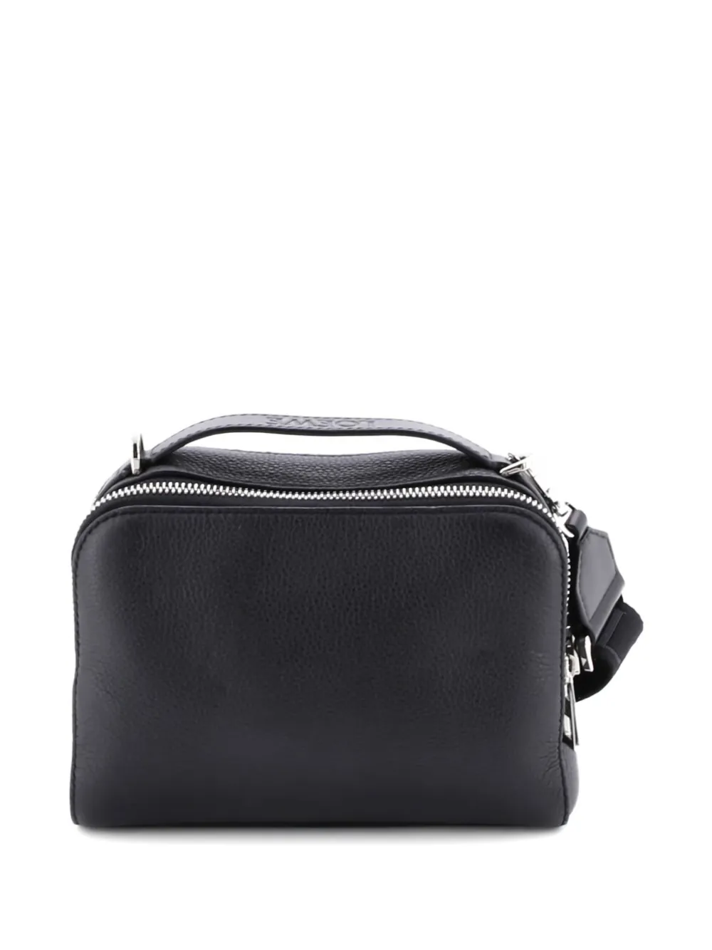 Pre-owned Loewe Camera Leather Mini Crossbody Bag In Black