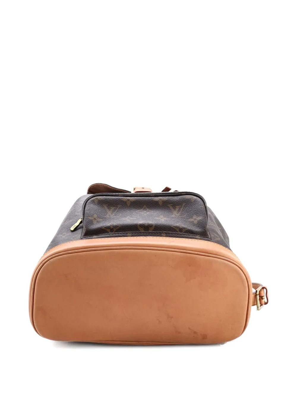 Pre-owned Louis Vuitton Vintage Montsouris Monogram Canvas Mm Backpack In Brown