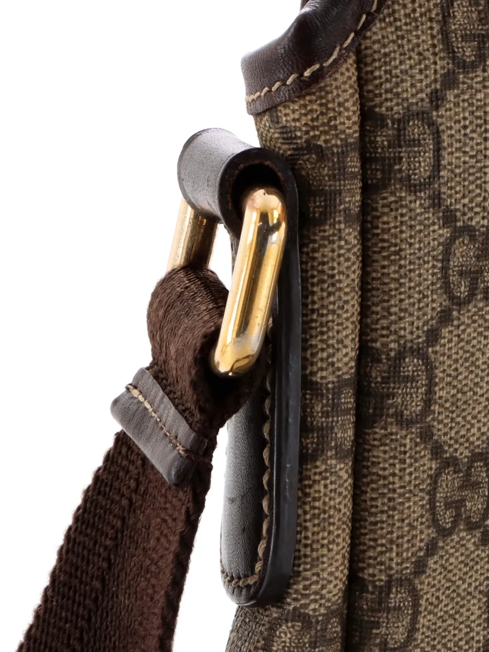 GUCCI Pre-owned Flap Messenger Gg Coated Canvas Small Crossbody Bag In Brown
