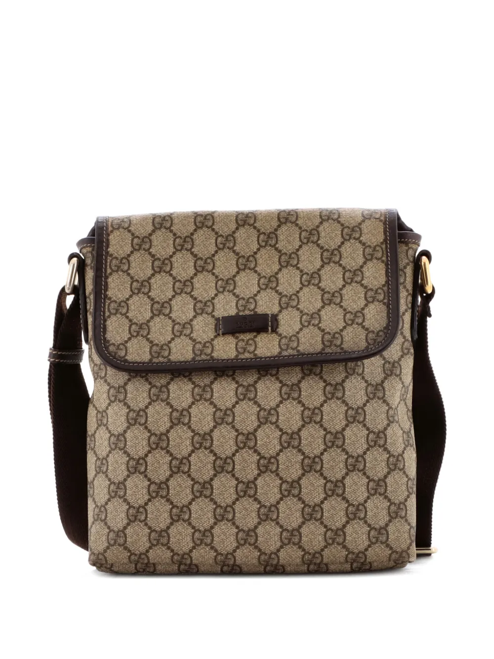 Gucci Pre-Owned Flap Messenger GG Coated Canvas Small crossbody bag - Marrone