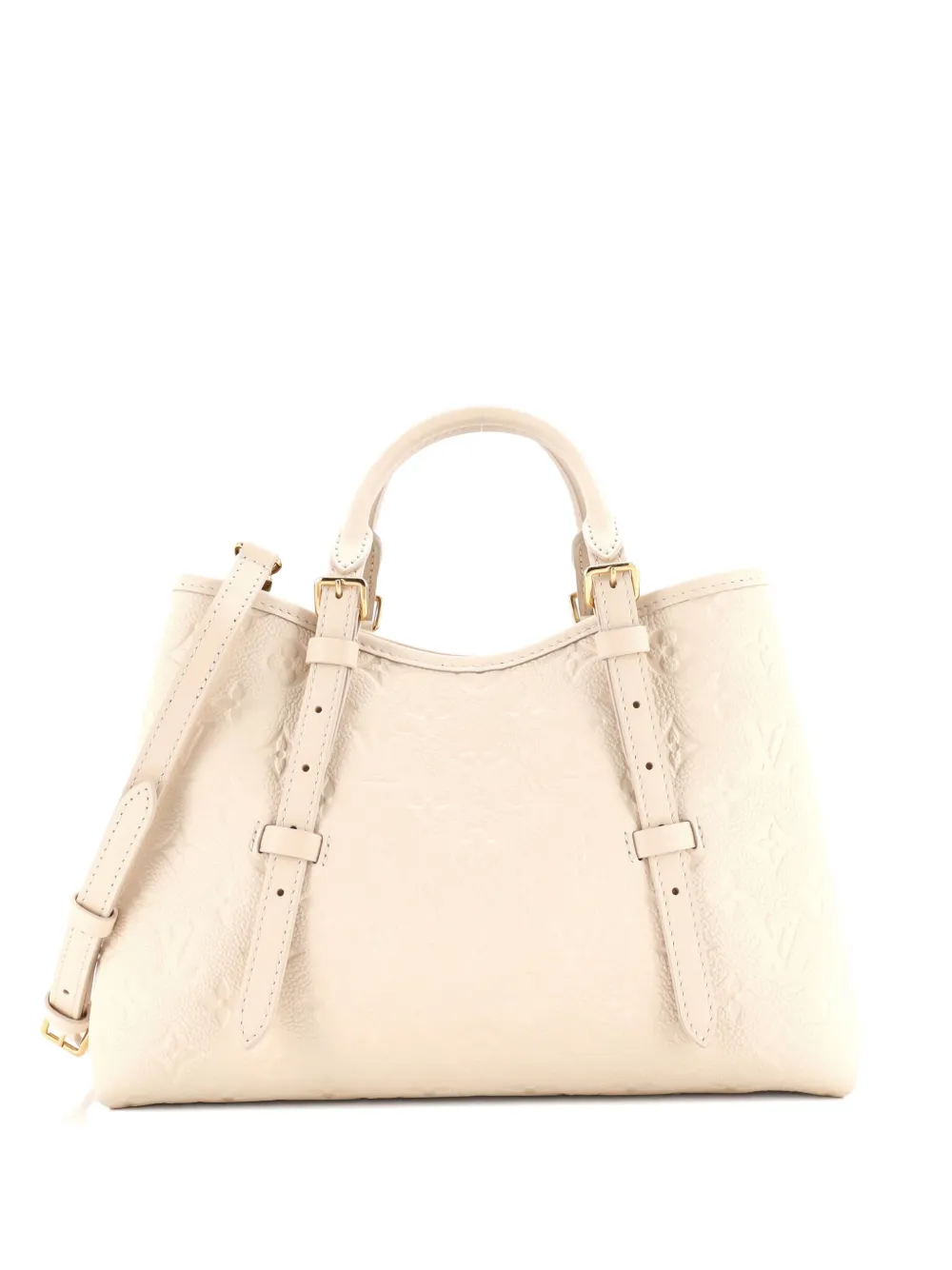 Pre-owned Louis Vuitton Babylone Monogram Empreinte Leather Pm Tote Bag In Neutral