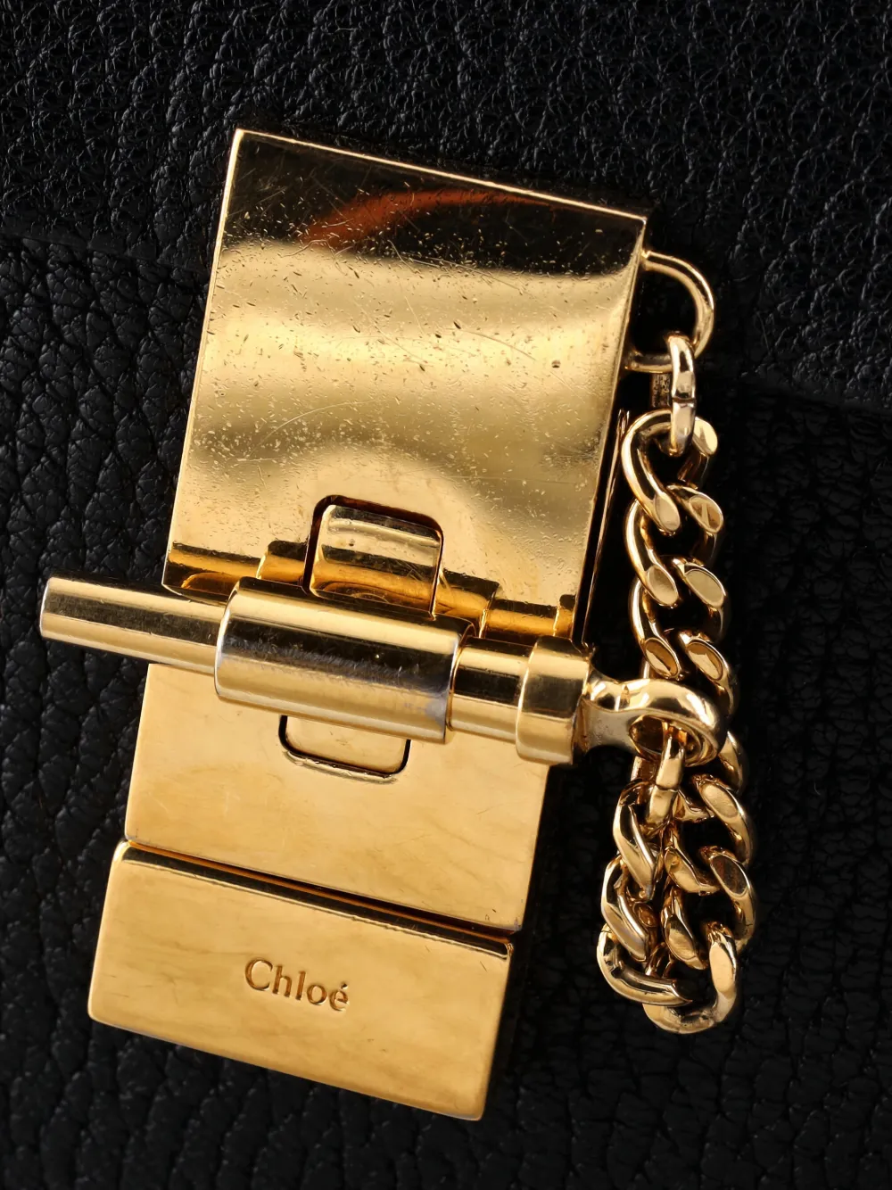 CHLOÉ Pre-owned Drew Leather Mini Crossbody Bag In Black