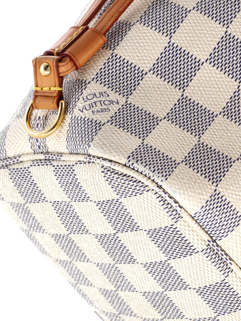 Pre-owned Louis Vuitton Neverfull Damier Pm Tote Bag In White